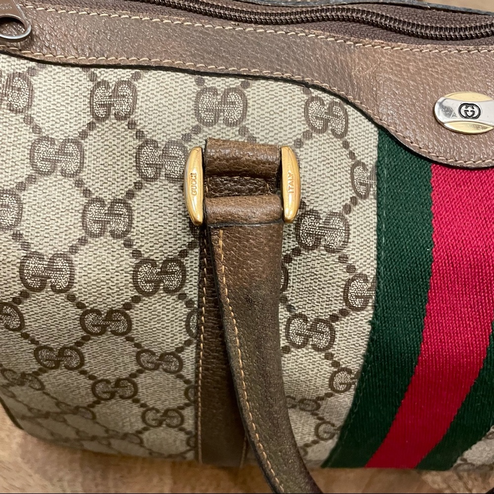 Authentic Vintage Gucci Web Supreme Boston Bag - Picture 10 of 12